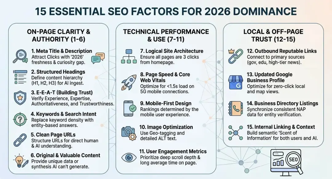 Top 15 essential on-page seo factors